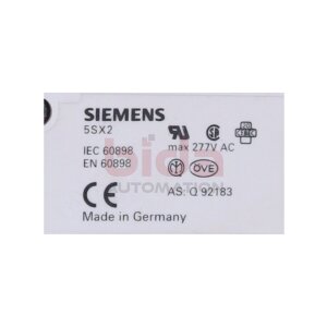 Siemens 5 SX21 C8 / 5SX21 Leistungsschutzschalter Circuit...