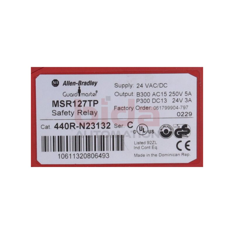 Allen-Bradley MSR127PT Sicherheitsrelais Safety relay