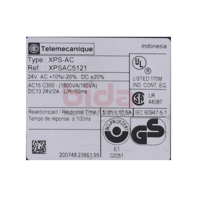 Telemecanique XPS-AC (XPSAC5121) Sicherheitsrelais Safety Relay