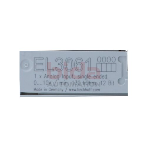 BECKHOFF EL3061 Eingangsklemme Analog input