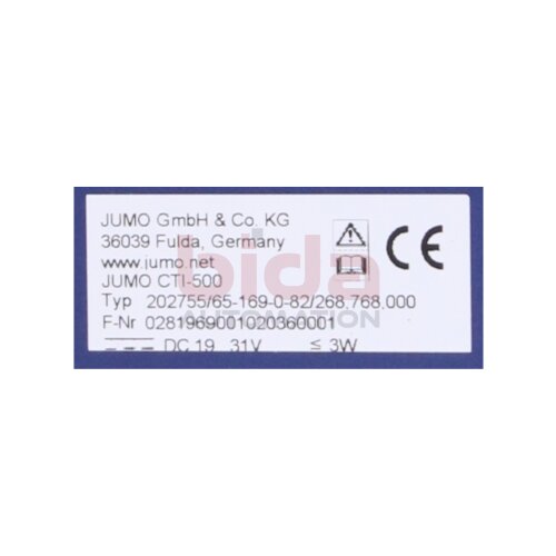 JUMO CTI-500 (202755/65-169-0-82/268.768.000) Messumformer Transmitter