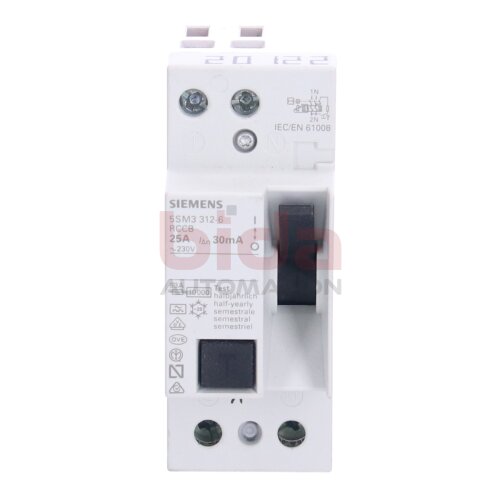 Siemens 5SM3312-6 / 5SM3 312-6 FI-Schutzschalter Residual Current Circuit Breaker