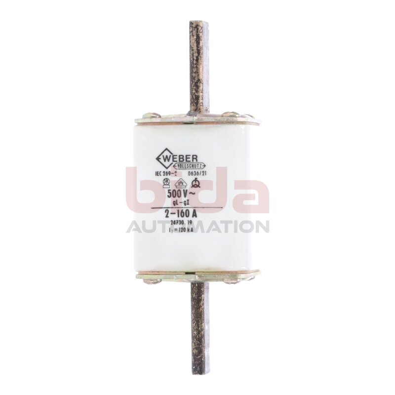 Weber Vollschutz IEC 269-2 0636/21 500V 2-160A Sicherungseinsatz fuse insert