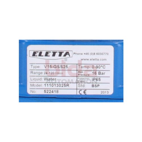 ELETTA V15-GSS25 (522418) Str&ouml;mungsw&auml;chter Flow monitor