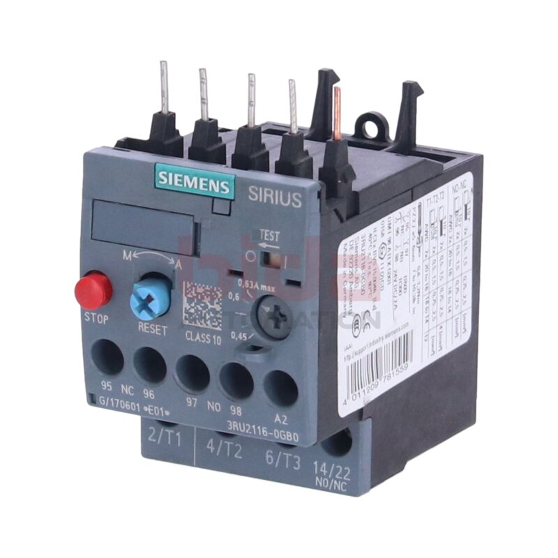 Siemens 3RU2116-0GB0 / 3RU2 116-0GB0 &Uuml;berlastrelais Overload relay