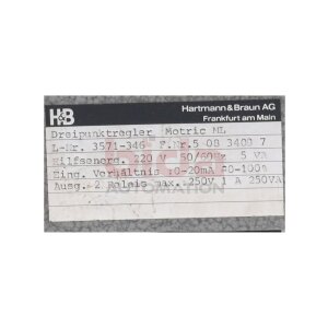 Hartmann&Braun AG 3571-346 Dreipunktregler...