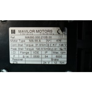 Mavilor Motors MA550.000.210B.00 MA-55A Servomotor Motor...