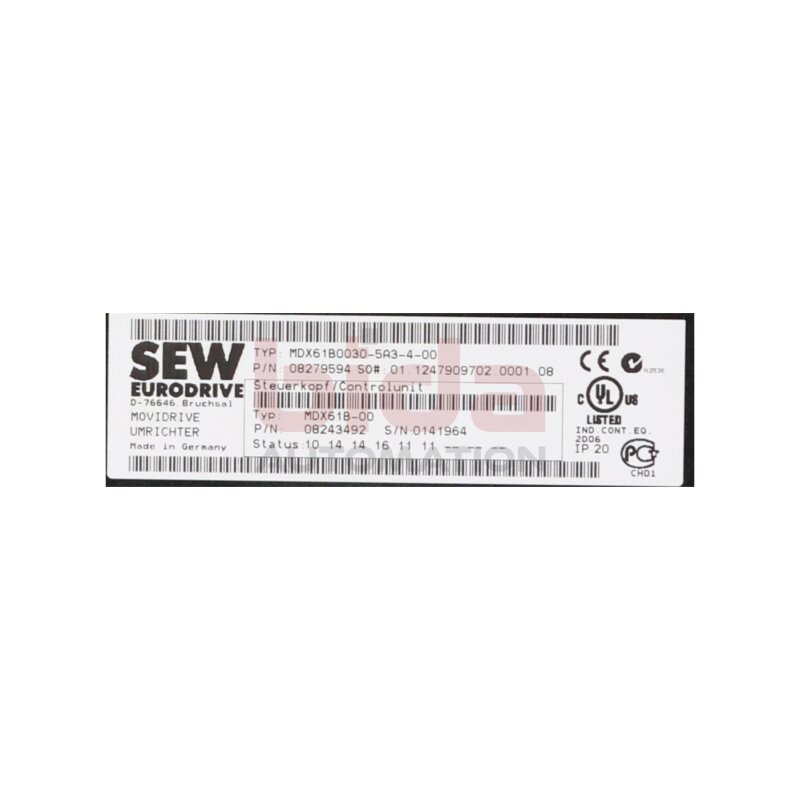 SEW MDX61B0030-5A3-4-00 Frequenzumrichter Frequency Converter