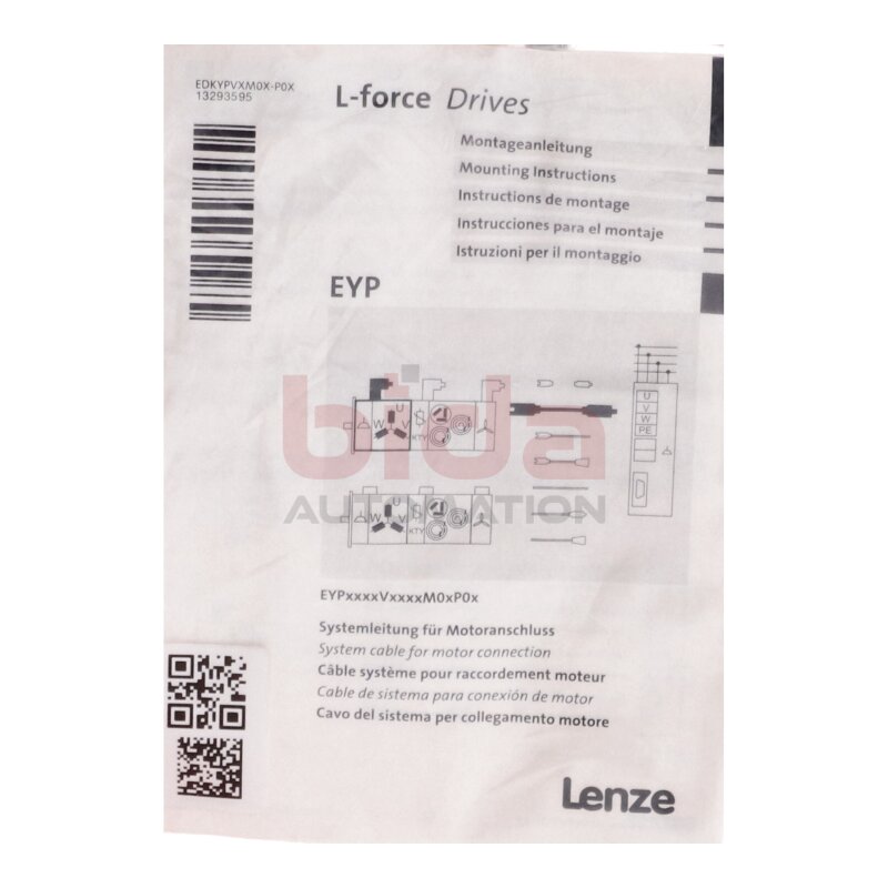 Lenze EDKYPVXM0X-P0X (13293595) Systemleitung f&uuml;r Motoranschluss System cable for motor connection