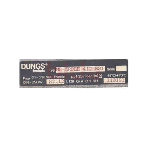 Dungs technic MB-ZRDLE 412 B01 Gasregeleinheit / Gas control unit 220 VAC 0,1-0,36bar 4-20mbar