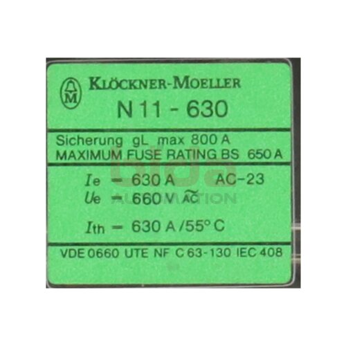Moeller N11-630 Lasttrennschalter Switch disconnector 630A 660V