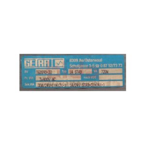 Getra TGDS90-30 Typ 1A STAB Transformator Transformer...