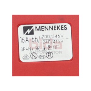 Mennekes 16A-6h/3P+N+ Typ 111 Stecker Plug 16A 200/ 346 V