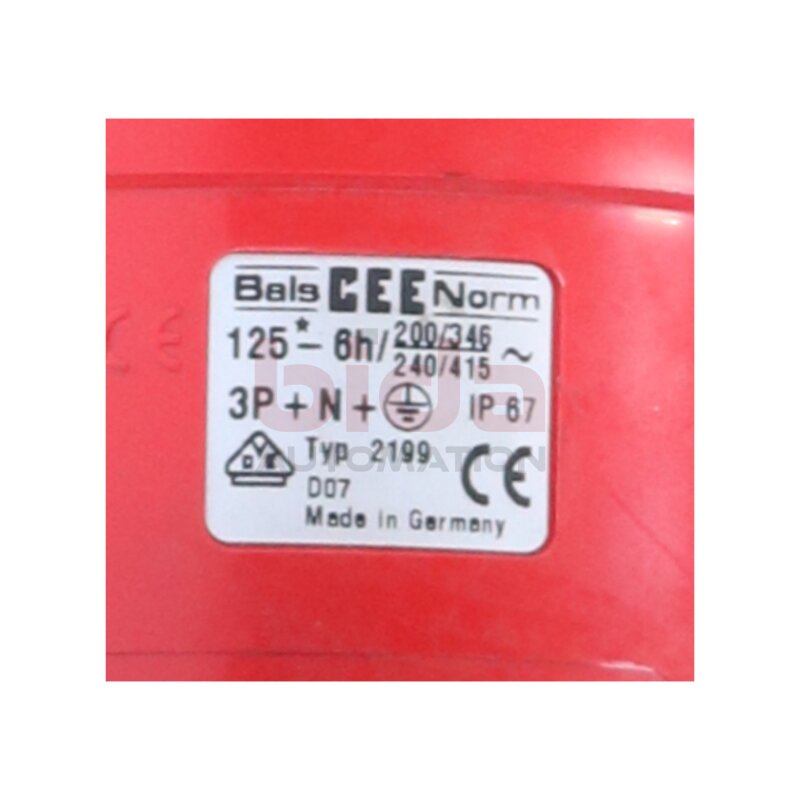 Bals CEE 125-6h/3P+N+ Typ 2199 Stecker Plug 200/ 346 V