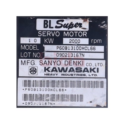 Sanyo Denki Kawasaki P60B13100HCL66 Servomotor 1 kW Motor Elektromotor