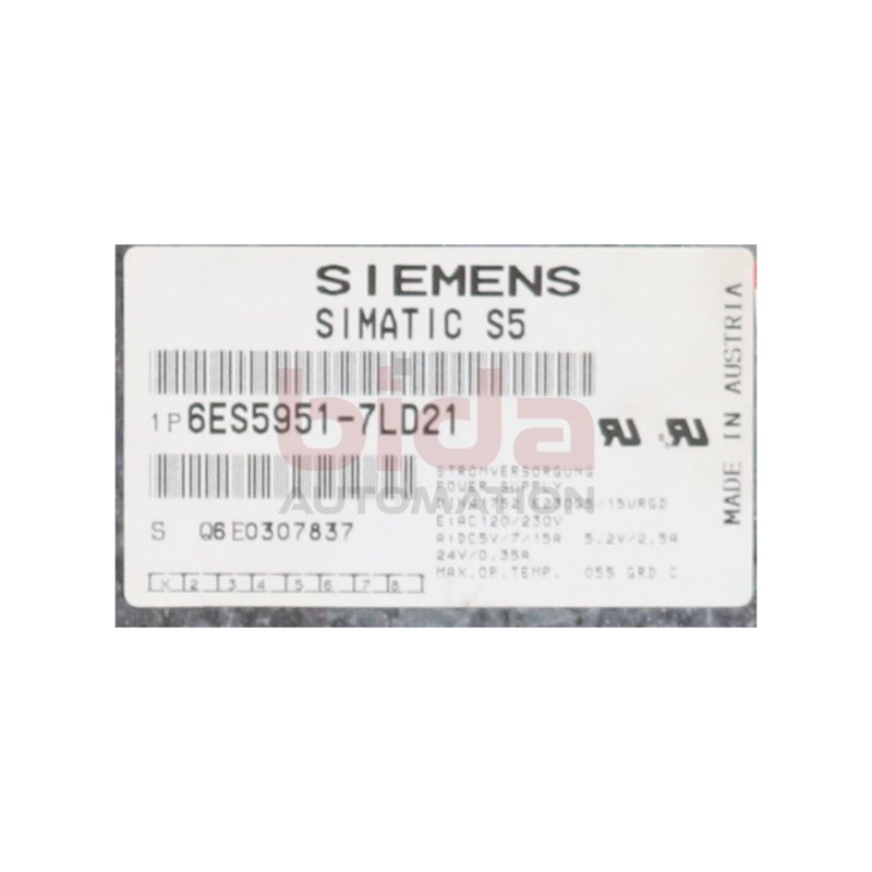 Siemens 6ES5951-7LD21 Stromversorgung Power Supply