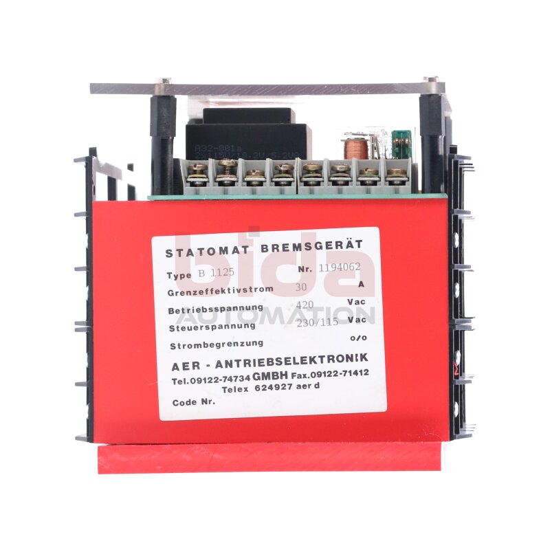 AER - Antriebselektronik B 1125 Statomat Bremsger&auml;t Statomat Braking Unit  30A 420 VAC