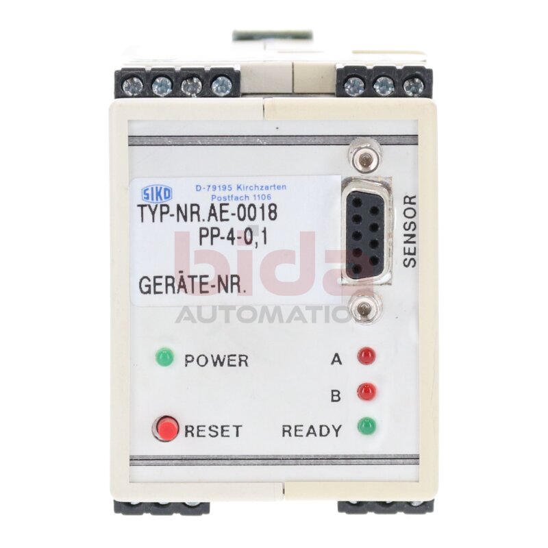 Siko TYP-NR.AE-0018 PP-4-0,1 Sensor
