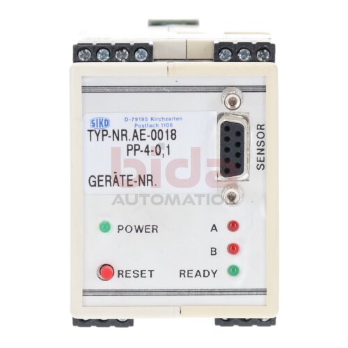Siko TYP-NR.AE-0018 PP-4-0,1 Sensor