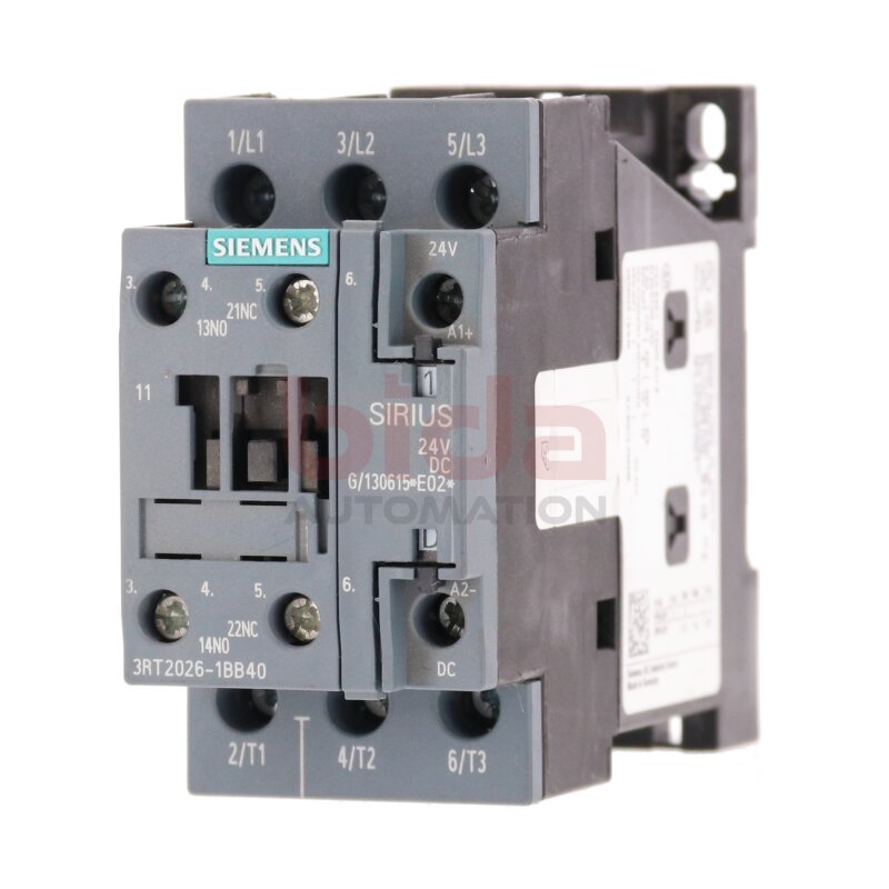 Siemens 3RT2026-1BB40 Leistungssch&uuml;tz Power Contactor 24VDC 690V