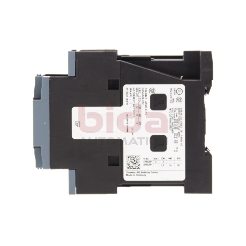 Siemens 3RT2026-1BB40 Leistungssch&uuml;tz Power Contactor 24VDC 690V