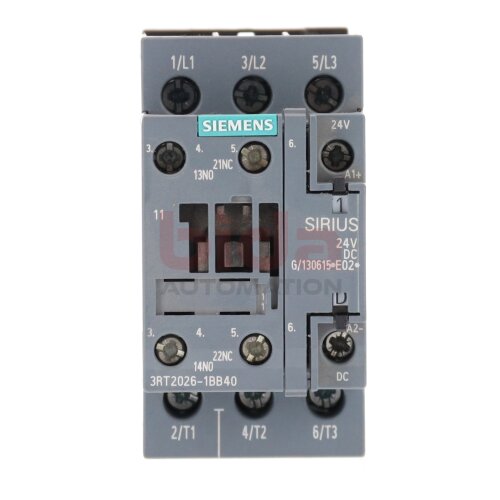 Siemens 3RT2026-1BB40 Leistungssch&uuml;tz Power Contactor 24VDC 690V