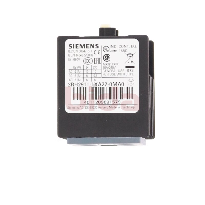 Siemens 3RH2911-1XA22-0MA0 / 3RH2 911-1XA22-0MA0 Hilfsschalterblock Auxiliary Switch Block 10A 240V