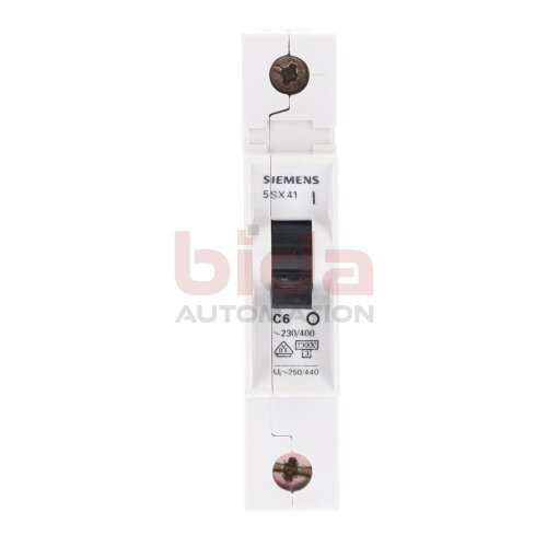 Siemens 5 SX41 C6 Leistungsschutzschalter Circuit Breaker  230-400V  5SX41 C6