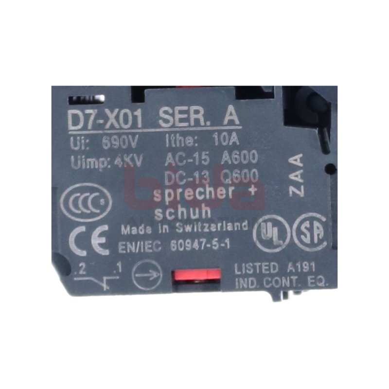 Sprecher + Schuh D7-X01 SER.A NOT-Aus-Schalter Emergency switch 590V 10A