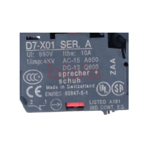 Sprecher + Schuh D7-X01 SER.A NOT-Aus-Schalter Emergency switch 590V 10A