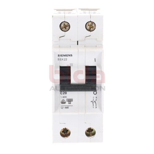 Siemens 5 SX22 C20 Leistungsschutzschalter Circuit Breaker 400V