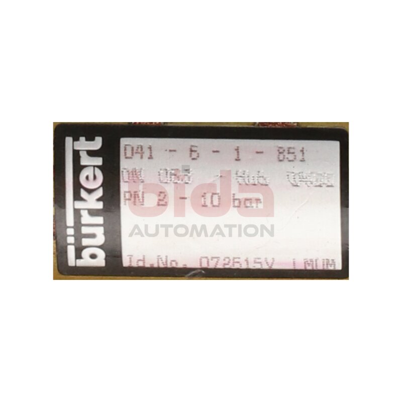 B&uuml;ckert 041-6-1-851 Zylinder Cylinder  2-10bar