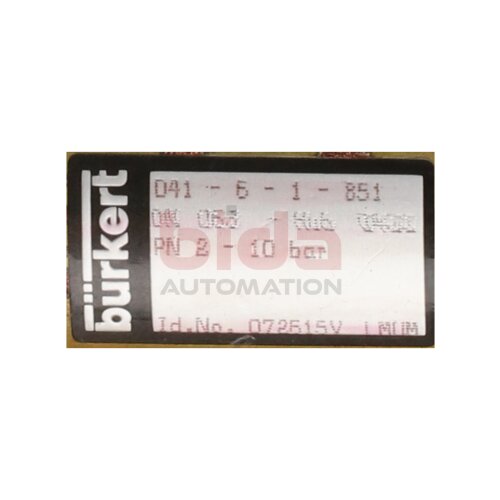 B&uuml;ckert 041-6-1-851 Zylinder Cylinder  2-10bar