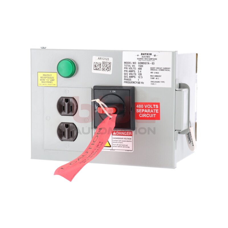 Daykin Electric GOMDGTA-03 Transformator Transformer  1500 VA 480V