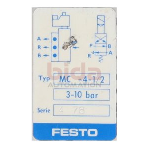 Festo MC -4-1/2 Magnetventil Solenoid Valve 3-10 bar