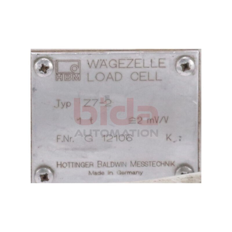 Hottinger HBM Z7-2 W&auml;gezelle Load cell