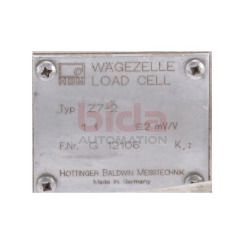 Hottinger HBM Z7-2 W&auml;gezelle Load cell