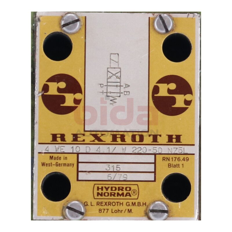 Rexroth 4WE 10 D4.1/ W220-50 NZ5L Wegeventil Directional Valve
