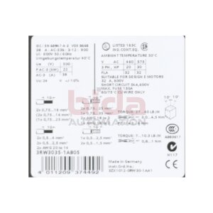 Siemens 3RW3035-1AB05 / 3RW3035-1AB05 Sanftstarter Soft...