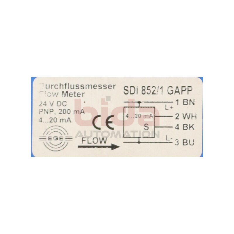 EGE  SDI 852/1 GAPP Durchflussmesser Flow meter 24V DC