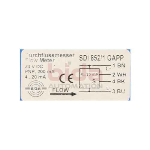 EGE  SDI 852/1 GAPP Durchflussmesser Flow meter 24V DC