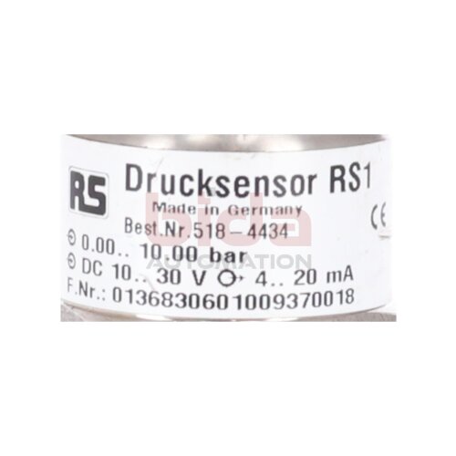 RS Pro RS1 (518-4434) Drucksensor Pressure Sensor 0-10bar 10...30V 4..20 mA