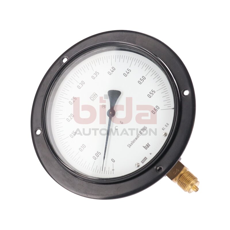 Wika KL. 0,6 Skalenwert 0,005 Manometer Pressure gauge 0-0,60bar
