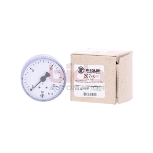 Riegler 207-K KL 1,6 0-16bar  Manometer Pressure gauge