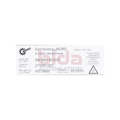 Getriebebau Nord SK BR4-60/600 Frequenzumrichter Frequency Converter 600W