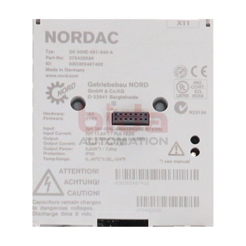 Nordac SK 500E-551-340-A Frequenzumrichter Frequency Converter