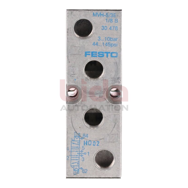 Festo MVH-5/3E-1/8 B (30478) Magnetventil Solenoid Valve 3-10bar