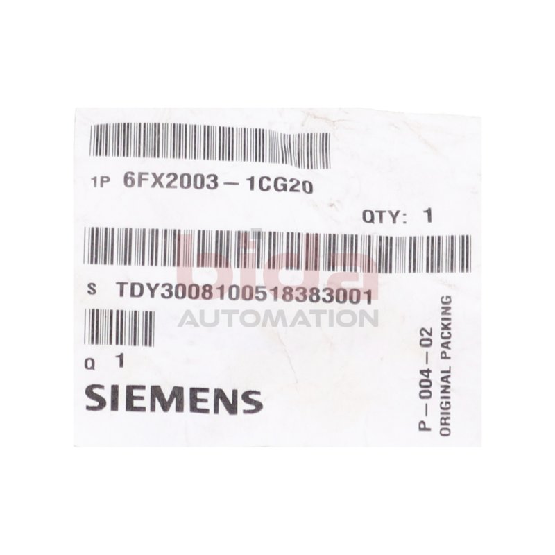 Siemens 6FX2003-1CG20 Leistungsstecker Power connector