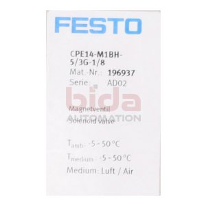 Festo CPE14-M1BH-5/3G-1/8 (196937) Magnetventil Solenoid...