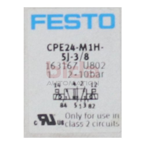 Festo CPE24-M1H-5J-3/8 (163167) Magnetventil Solenoid Valve 2-10 bar